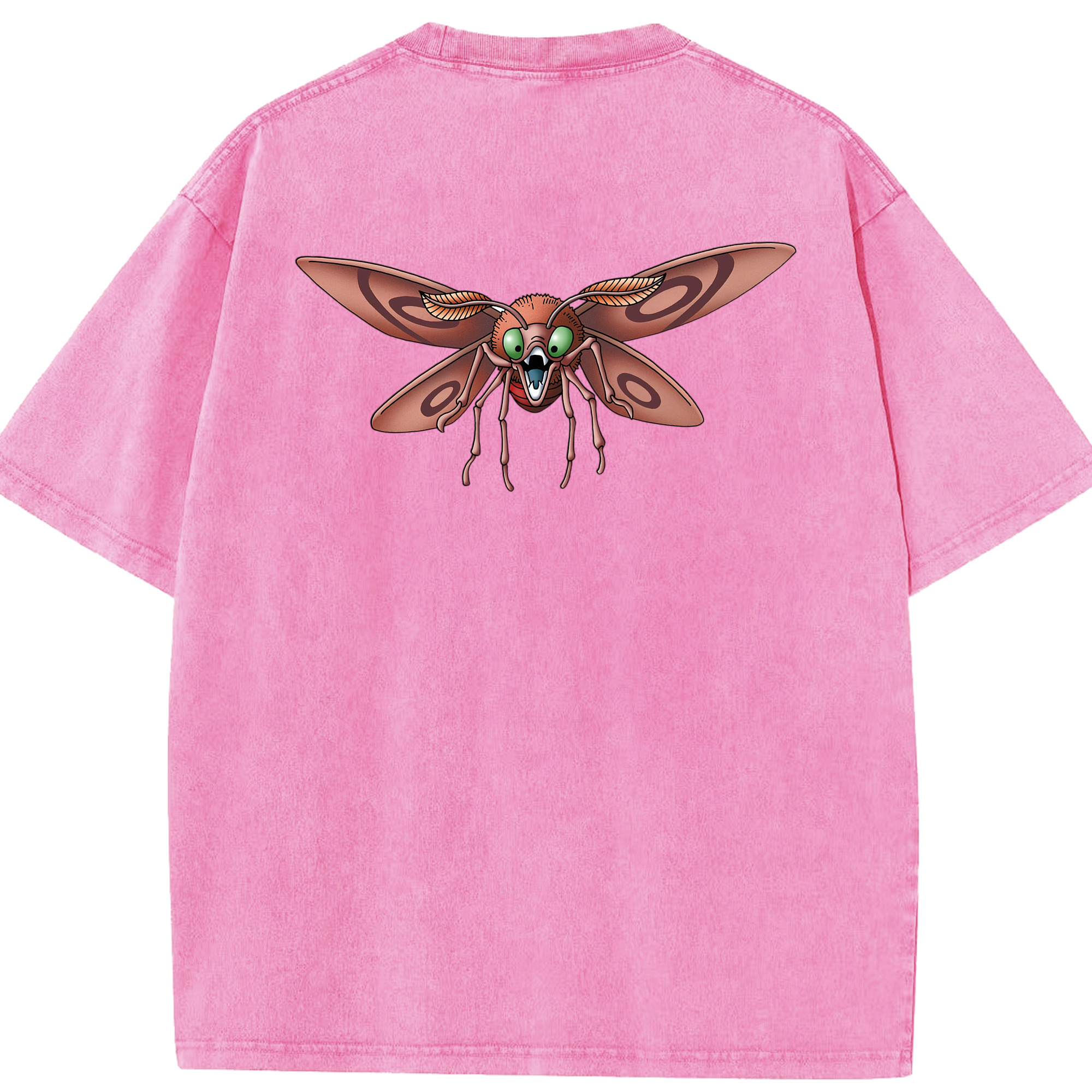 （画像用） ドラゴンクエスト Doragon Kuesuto Dragon Quest 綿100% ヴィンテージ風 半袖Tシャツ（背面プリント）
